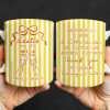 Thank You For Being My Unbiological Sister With Stripes And Wine Glasses - Personalized Custom Coffee Mug - BST535_MG Thank You For Being My Unbiological Sister With Stripes And Wine Glasses - Personalized Custom Coffee Mug - BST535_MG