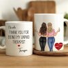 Thank You For Being My Unpaid Therapist Besties Backside - Personalized White Edge-to-Edge Mug Thank You For Being My Unpaid Therapist Besties Backside - Personalized White Edge-to-Edge Mug