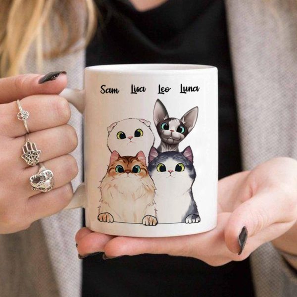 Thank You For Being Our Dad - Gift for Dad, Funny Personalized Cat Mug Thank You For Being Our Dad - Gift for Dad, Funny Personalized Cat Mug
