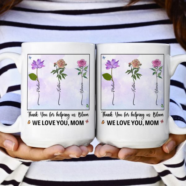 Thank You For Helping Us Bloom - Personalized Mug Thank You For Helping Us Bloom - Personalized Mug