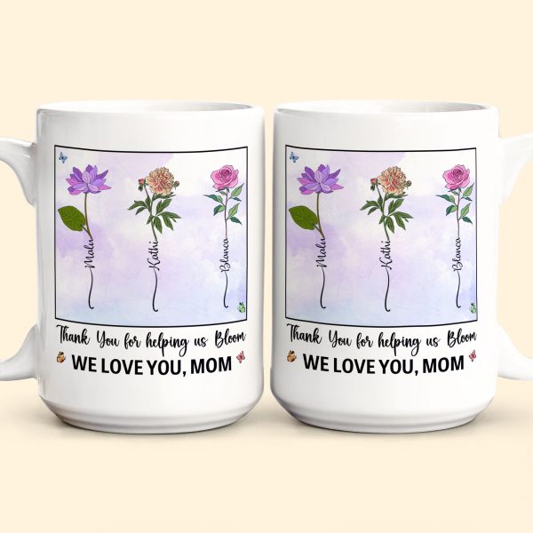 Thank You For Helping Us Bloom - Personalized Mug Thank You For Helping Us Bloom - Personalized Mug