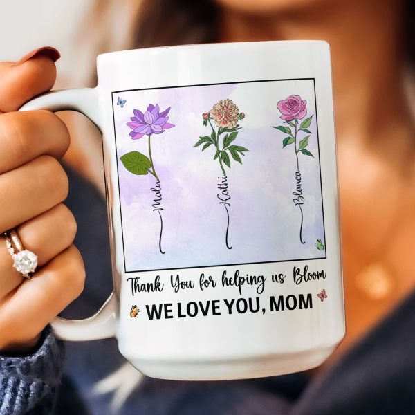 Thank You For Helping Us Bloom - Personalized Mug Thank You For Helping Us Bloom - Personalized Mug