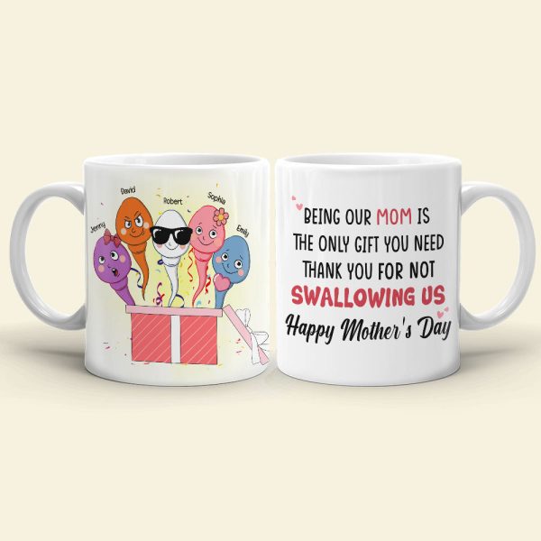 Thank You For Not Swallowing Us, Personalized Coffee Mug, Surprising With Mom Coffee Mug, Mother's Day, Birthday Gift For Mom Thank You For Not Swallowing Us, Personalized Coffee Mug, Surprising With Mom Coffee Mug, Mother's Day, Birthday Gift For Mom