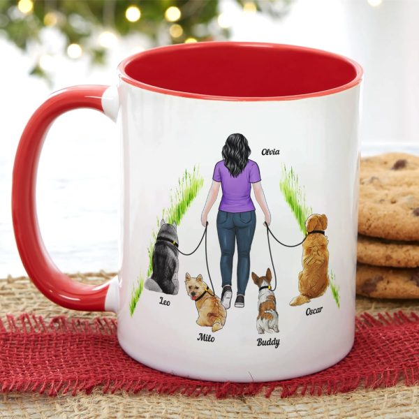 Thank You For The Walks- Gift For Dog Lovers- Personalized Coffee Mug- Dog Lovers Mug