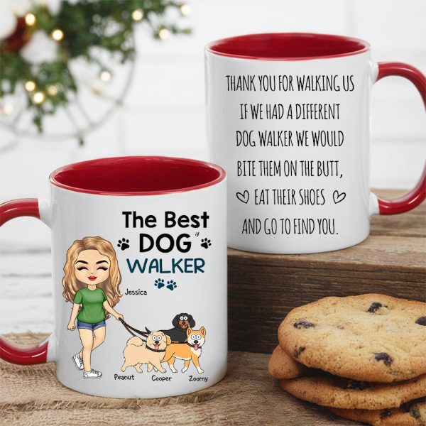 Thank You for Walking Me Hilarious Personalized White Ceramic Mug for Dog Walkers, Customizable with Dog, Perfect Gift for Pet Lovers Thank You for Walking Me Hilarious Personalized White Ceramic Mug for Dog Walkers, Customizable with Dog, Perfect Gift for Pet Lovers