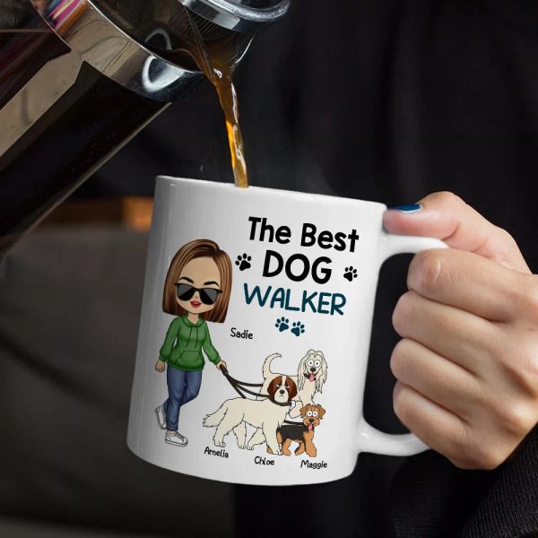 Thank You for Walking Me Hilarious Personalized White Ceramic Mug for Dog Walkers, Customizable with Dog, Perfect Gift for Pet Lovers Thank You for Walking Me Hilarious Personalized White Ceramic Mug for Dog Walkers, Customizable with Dog, Perfect Gift for Pet Lovers