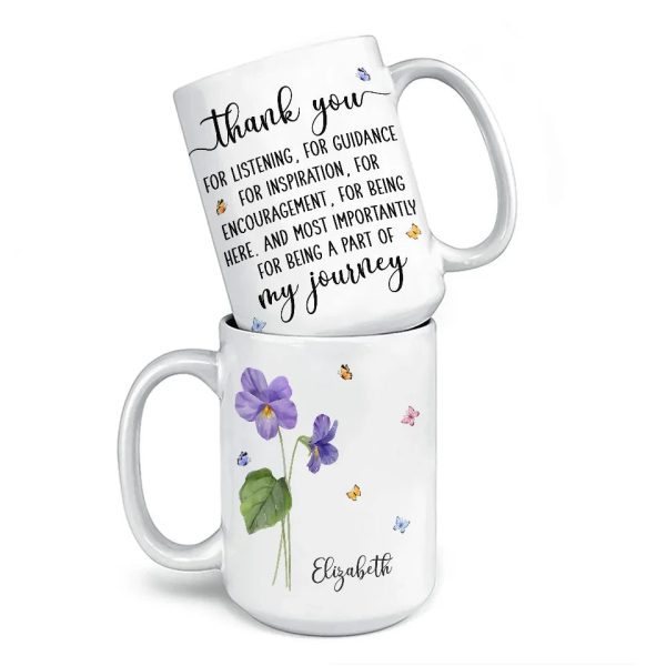 Thank You From The Bottom Of My Heart - Bestie Personalized Custom Mug - Christmas Gift For Best Friends, BFF, Sisters Thank You From The Bottom Of My Heart - Bestie Personalized Custom Mug - Christmas Gift For Best Friends, BFF, Sisters
