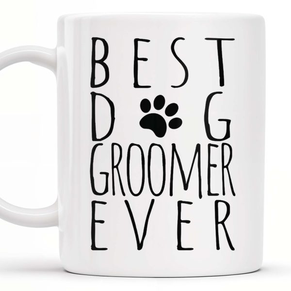 Thank You Furry Much, Precious Dog Groomers, Bone And Paw Prints - Personalized Custom Coffee Mug - DOG069_MG Thank You Furry Much, Precious Dog Groomers, Bone And Paw Prints - Personalized Custom Coffee Mug - DOG069_MG