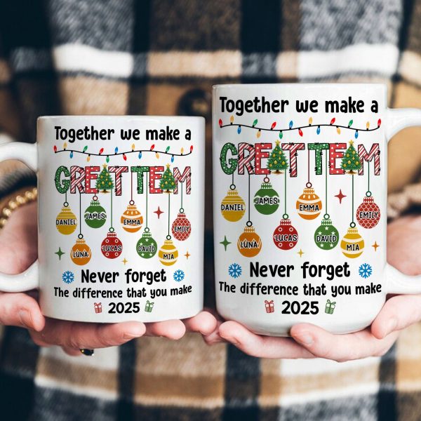 Thank You Gifts Employee Appreciation - Together We Make A Great Team - Personalized Mug Thank You Gifts Employee Appreciation - Together We Make A Great Team - Personalized Mug