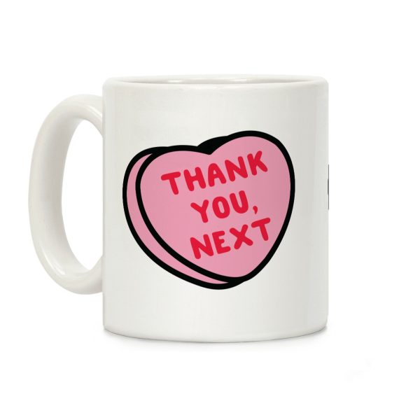 Thank You Next Pink Candy Heart Coffee Mug Thank You Next Pink Candy Heart Coffee Mug