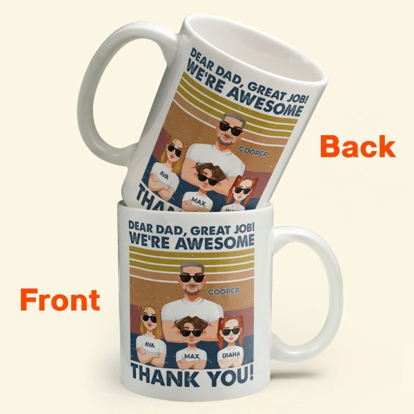 Thanks, Dad. We're Awesome (Light Version) - Personalized Mug Thanks, Dad. We're Awesome (Light Version) - Personalized Mug