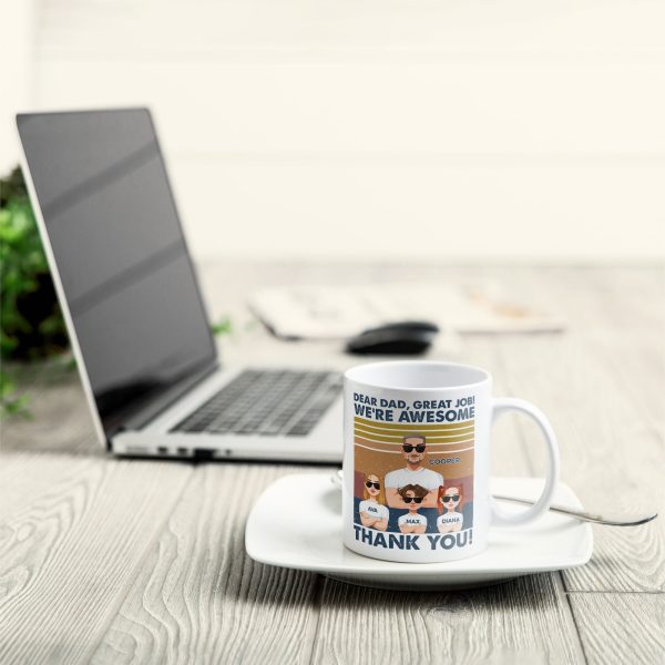 Thanks, Dad. We're Awesome (Light Version) - Personalized Mug Thanks, Dad. We're Awesome (Light Version) - Personalized Mug
