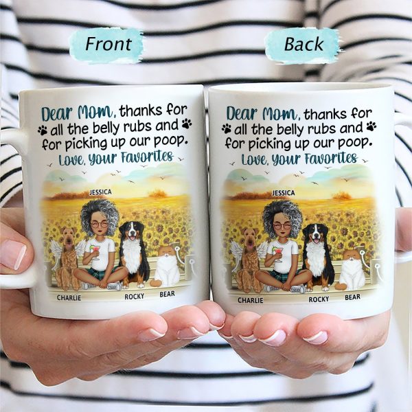 Thanks For All The Belly Rubs - Gift For Dog Mom, Dog Dad, Cat Mom, Cat Dad - Personalized Mug Thanks For All The Belly Rubs - Gift For Dog Mom, Dog Dad, Cat Mom, Cat Dad - Personalized Mug