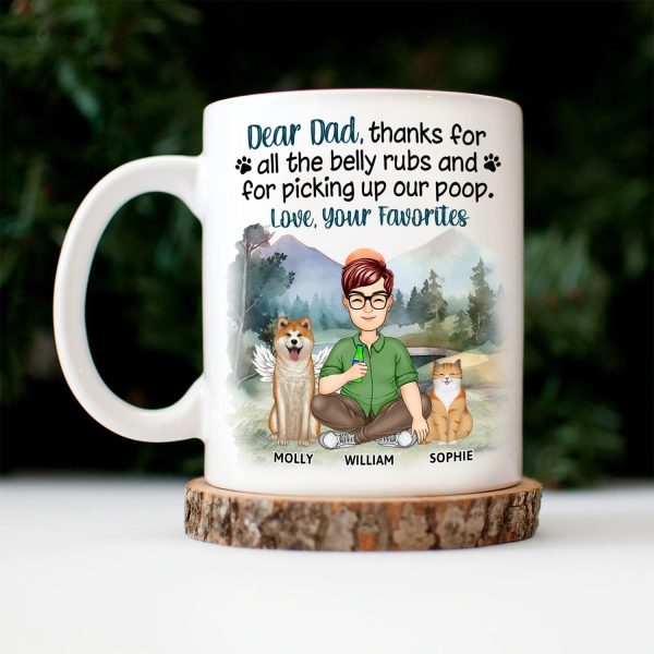 Thanks For All The Belly Rubs - Gift For Dog Mom, Dog Dad, Cat Mom, Cat Dad - Personalized Mug Thanks For All The Belly Rubs - Gift For Dog Mom, Dog Dad, Cat Mom, Cat Dad - Personalized Mug
