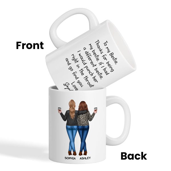 Thanks For Being My Bestie Funny Gift For Best Friends Personalized Mug Thanks For Being My Bestie Funny Gift For Best Friends Personalized Mug