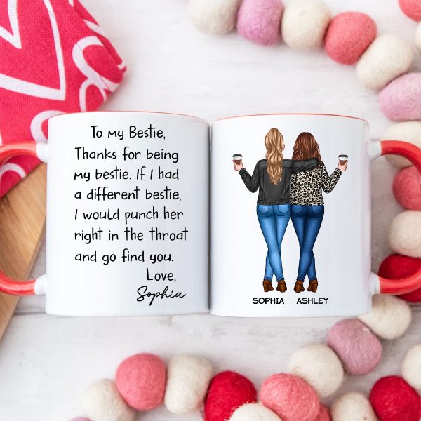 Thanks For Being My Bestie Funny Gift For Best Friends Personalized Mug Thanks For Being My Bestie Funny Gift For Best Friends Personalized Mug