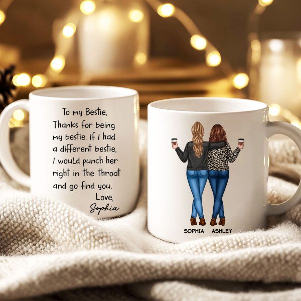 Thanks For Being My Bestie Funny Gift For Best Friends Personalized Mug Thanks For Being My Bestie Funny Gift For Best Friends Personalized Mug