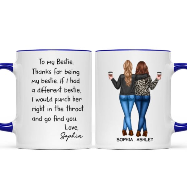 Thanks For Being My Bestie Funny Gift For Best Friends Personalized Mug Thanks For Being My Bestie Funny Gift For Best Friends Personalized Mug