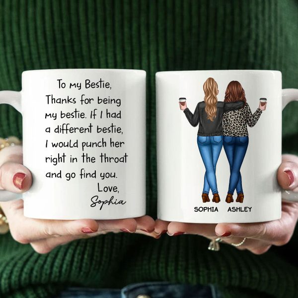Thanks For Being My Bestie Funny Gift For Best Friends Personalized Mug Thanks For Being My Bestie Funny Gift For Best Friends Personalized Mug