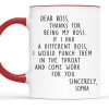 Thanks For Being My Boss - Coworker Personalized Custom Mug - Christmas Gift For Coworkers, Work Friends, Colleagues Thanks For Being My Boss - Coworker Personalized Custom Mug - Christmas Gift For Coworkers, Work Friends, Colleagues
