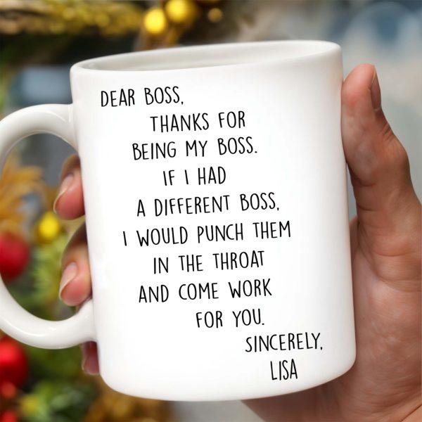 Thanks For Being My Boss Appreciation Coffee Mug - Personalized Custom Coffee Mug - COL028_MG Thanks For Being My Boss Appreciation Coffee Mug - Personalized Custom Coffee Mug - COL028_MG