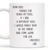 Thanks For Being My Boss Appreciation Coffee Mug - Personalized Custom Coffee Mug - COL028_MG Thanks For Being My Boss Appreciation Coffee Mug - Personalized Custom Coffee Mug - COL028_MG