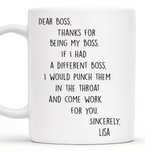 Thanks For Being My Boss Appreciation Coffee Mug - Personalized Custom Coffee Mug - COL028_MG