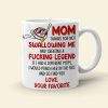 Thanks For Not Swallowing Me Personalized Mug, Funny Mother's Day Gifts