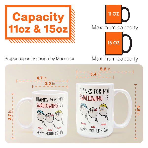 Thanks For Not Swallowing Us - Personalized Mug Thanks For Not Swallowing Us - Personalized Mug