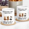 "Thanks for Scooping My Poop" Father's Day White Ceramic Mug Custom Pet Design for Dad