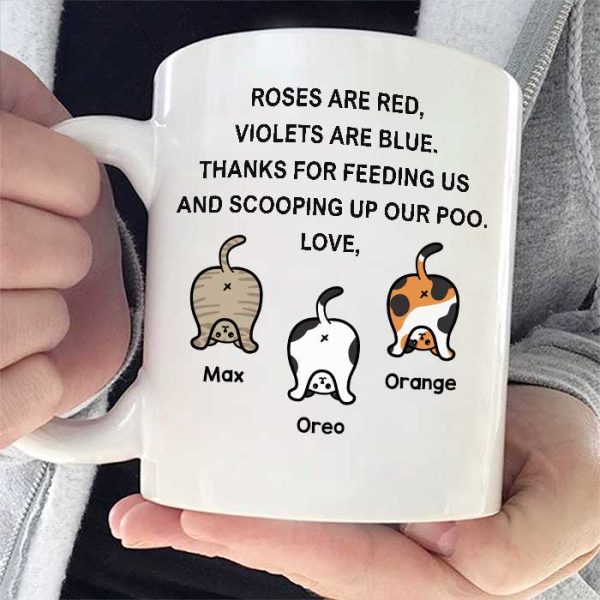 Thanks For Scooping Up Our Poo - Funny Personalized Cat Mug Thanks For Scooping Up Our Poo - Funny Personalized Cat Mug