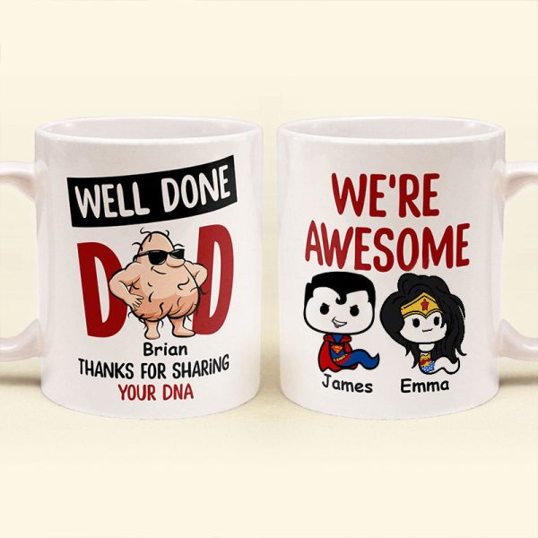 Thanks For Sharing Your DNA Mug - Gift For Dad - Personalized Ceramic Mug Thanks For Sharing Your DNA Mug - Gift For Dad - Personalized Ceramic Mug