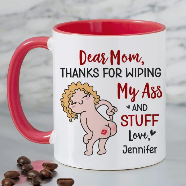 Thanks For Wiping, Dear Mom Mug, Personalized Coffee Mug, Funny Gift For Mother's Day Thanks For Wiping, Dear Mom Mug, Personalized Coffee Mug, Funny Gift For Mother's Day