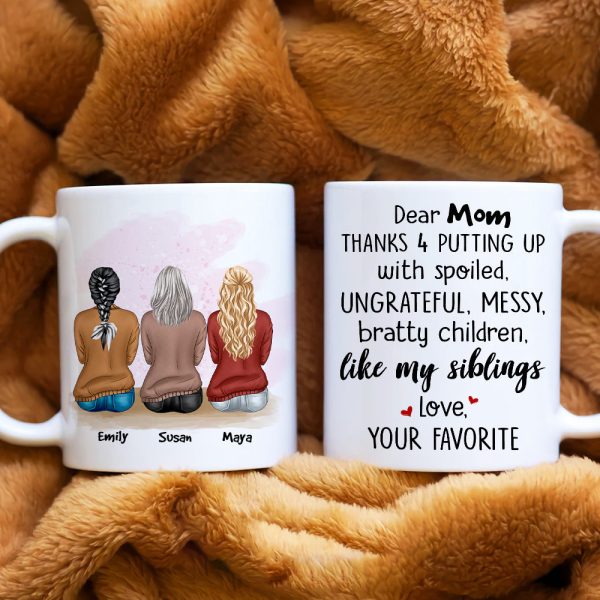 Thanks Mom, Gift For Mommy White Mug Thanks Mom, Gift For Mommy White Mug