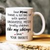Thanks Mom, Gift For Mommy White Mug Thanks Mom, Gift For Mommy White Mug