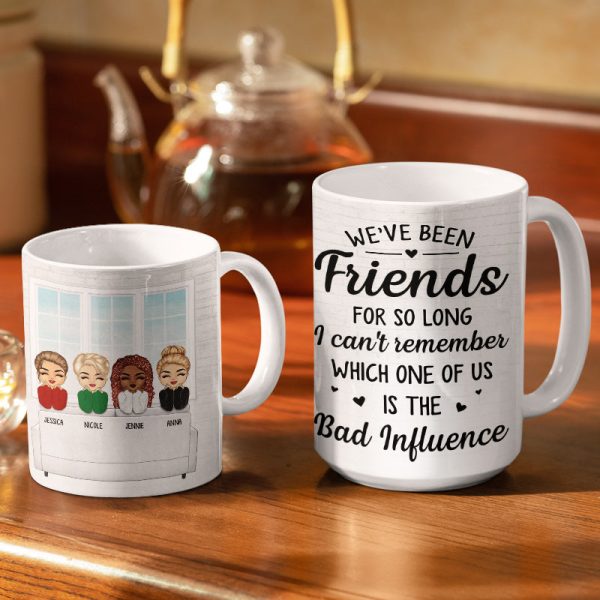 The Bad Influence - Gift For Besties, Best Friends, BFFs - Personalized Custom White Edge-To-Edge Mug The Bad Influence - Gift For Besties, Best Friends, BFFs - Personalized Custom White Edge-To-Edge Mug