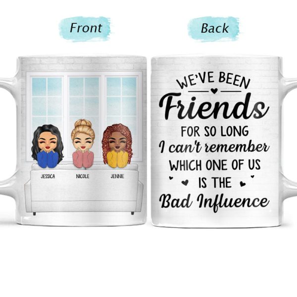 The Bad Influence - Gift For Besties, Best Friends, BFFs - Personalized Custom White Edge-To-Edge Mug The Bad Influence - Gift For Besties, Best Friends, BFFs - Personalized Custom White Edge-To-Edge Mug