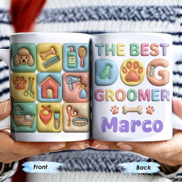 The Best Big Groomer Mug With Dog Icons - Personalized Custom Coffee Mug - JBS069_MG The Best Big Groomer Mug With Dog Icons - Personalized Custom Coffee Mug - JBS069_MG