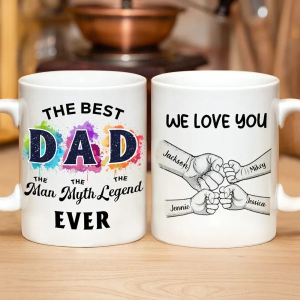 The Best Dad The Man The Myth - Personalized Mug The Best Dad The Man The Myth - Personalized Mug