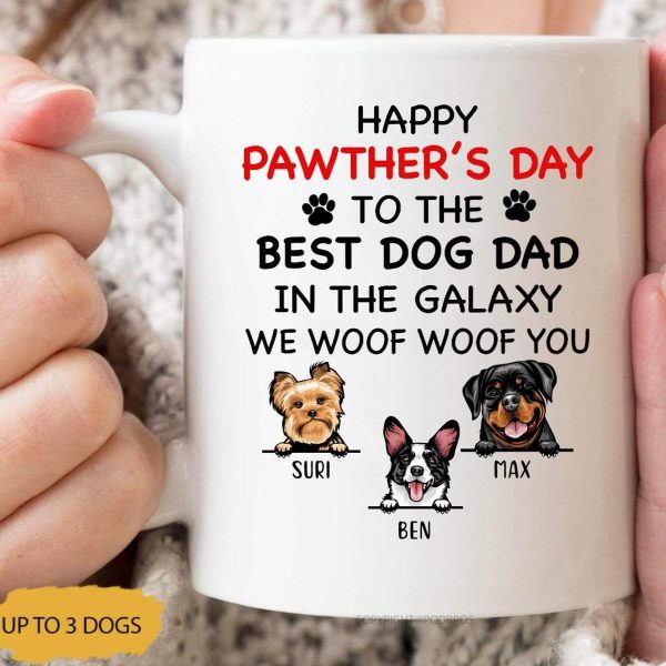 The Best Dog Dad In The Galaxy Dog Coffee Mug