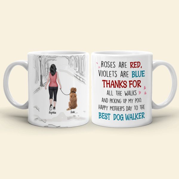 The Best Dog Walker, Dad Mom Pet Lover Personalized Coffee Mug White Mug, Gift For Dad Mom The Best Dog Walker, Dad Mom Pet Lover Personalized Coffee Mug White Mug, Gift For Dad Mom