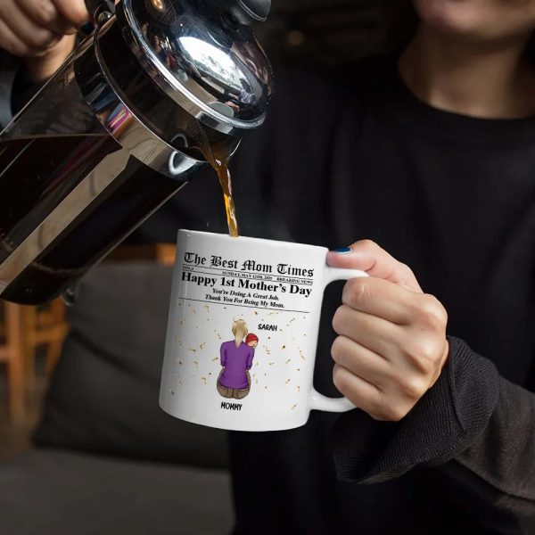 The Best Mom Times New Mom - Personalized Mug