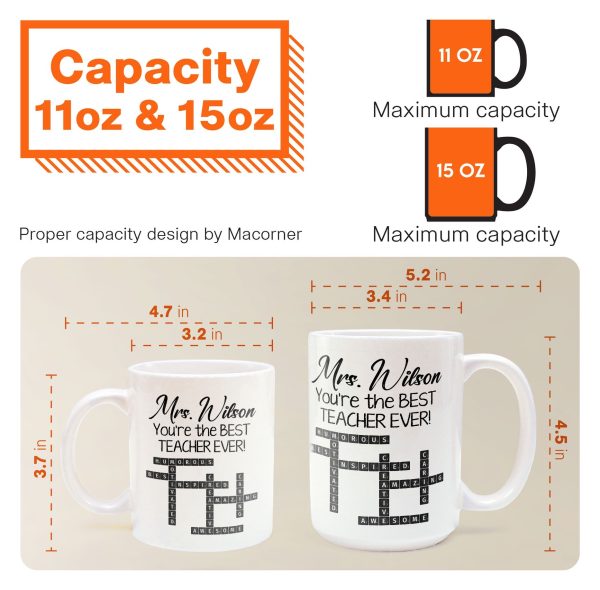 The Best Teacher Scrabble Name Affirmation - Personalized Mug The Best Teacher Scrabble Name Affirmation - Personalized Mug