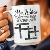 The Best Teacher Scrabble Name Affirmation - Personalized Mug The Best Teacher Scrabble Name Affirmation - Personalized Mug