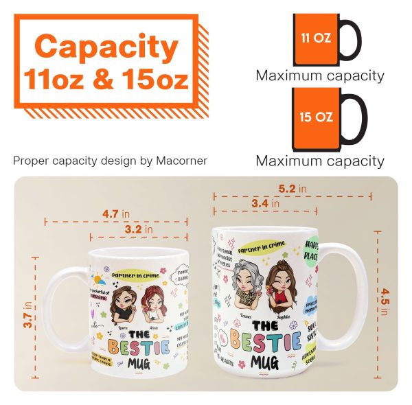 The Bestie Mug - Gifts For Partner In Crime, Soul Sister Or Best Friend - Personalized Mug The Bestie Mug - Gifts For Partner In Crime, Soul Sister Or Best Friend - Personalized Mug