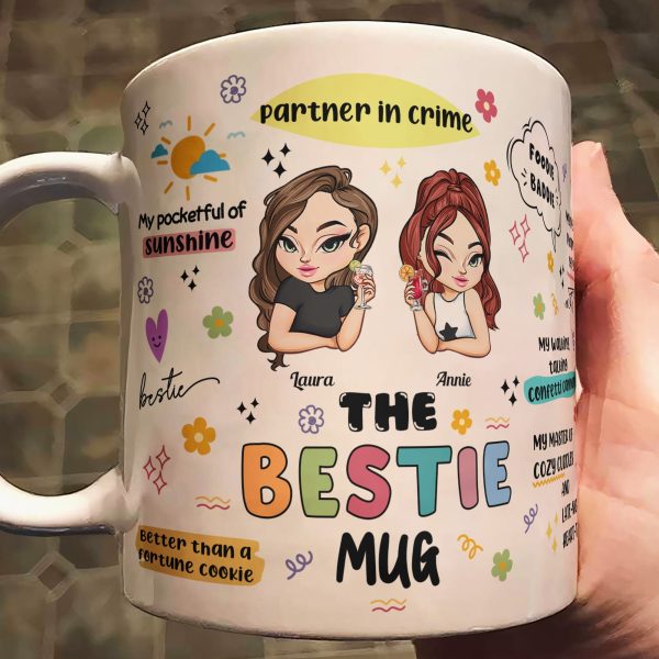 The Bestie Mug - Gifts For Partner In Crime, Soul Sister Or Best Friend - Personalized Mug The Bestie Mug - Gifts For Partner In Crime, Soul Sister Or Best Friend - Personalized Mug