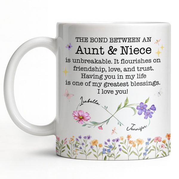 The Bond Between An Aunt And Niece, Unbreakable Relationship, Love And Friendship - Personalized Custom Coffee Mug - NCE022_MG The Bond Between An Aunt And Niece, Unbreakable Relationship, Love And Friendship - Personalized Custom Coffee Mug - NCE022_MG