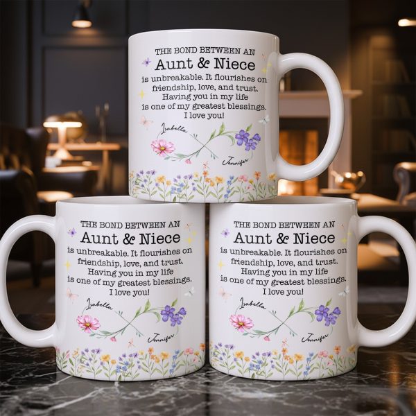 The Bond Between An Aunt And Niece, Unbreakable Relationship, Love And Friendship - Personalized Custom Coffee Mug - NCE022_MG The Bond Between An Aunt And Niece, Unbreakable Relationship, Love And Friendship - Personalized Custom Coffee Mug - NCE022_MG