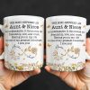 The Bond Between an Aunt & Niece, Butterflies and Flowers - Personalized Custom Coffee Mug - NCE039_MG The Bond Between an Aunt & Niece, Butterflies and Flowers - Personalized Custom Coffee Mug - NCE039_MG