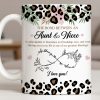The Bond Between An Aunt & Niece, Leopard Print And Hearts - Personalized Custom Coffee Mug - NCE014_MG The Bond Between An Aunt & Niece, Leopard Print And Hearts - Personalized Custom Coffee Mug - NCE014_MG